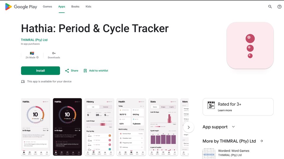 Hathia: Period & Cycle Tracker screenshot