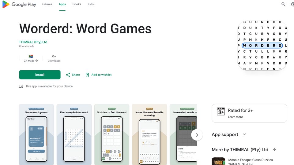 Worderd: Word Games screenshot